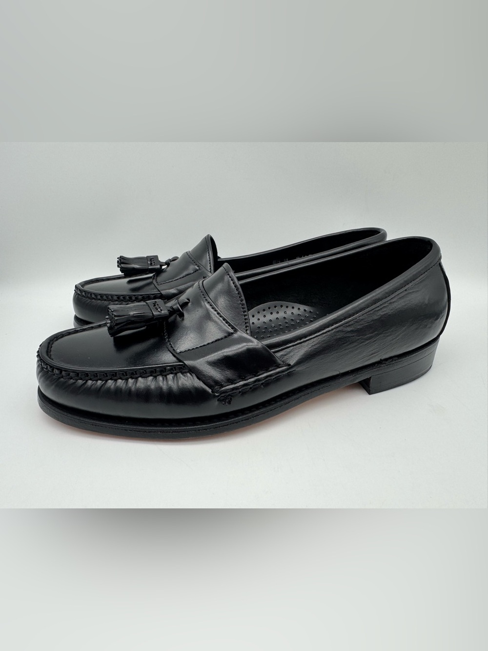Dexter Tassels Loafers Men's Size 8.5M BLACK Leather Dress Shoes Made In USA